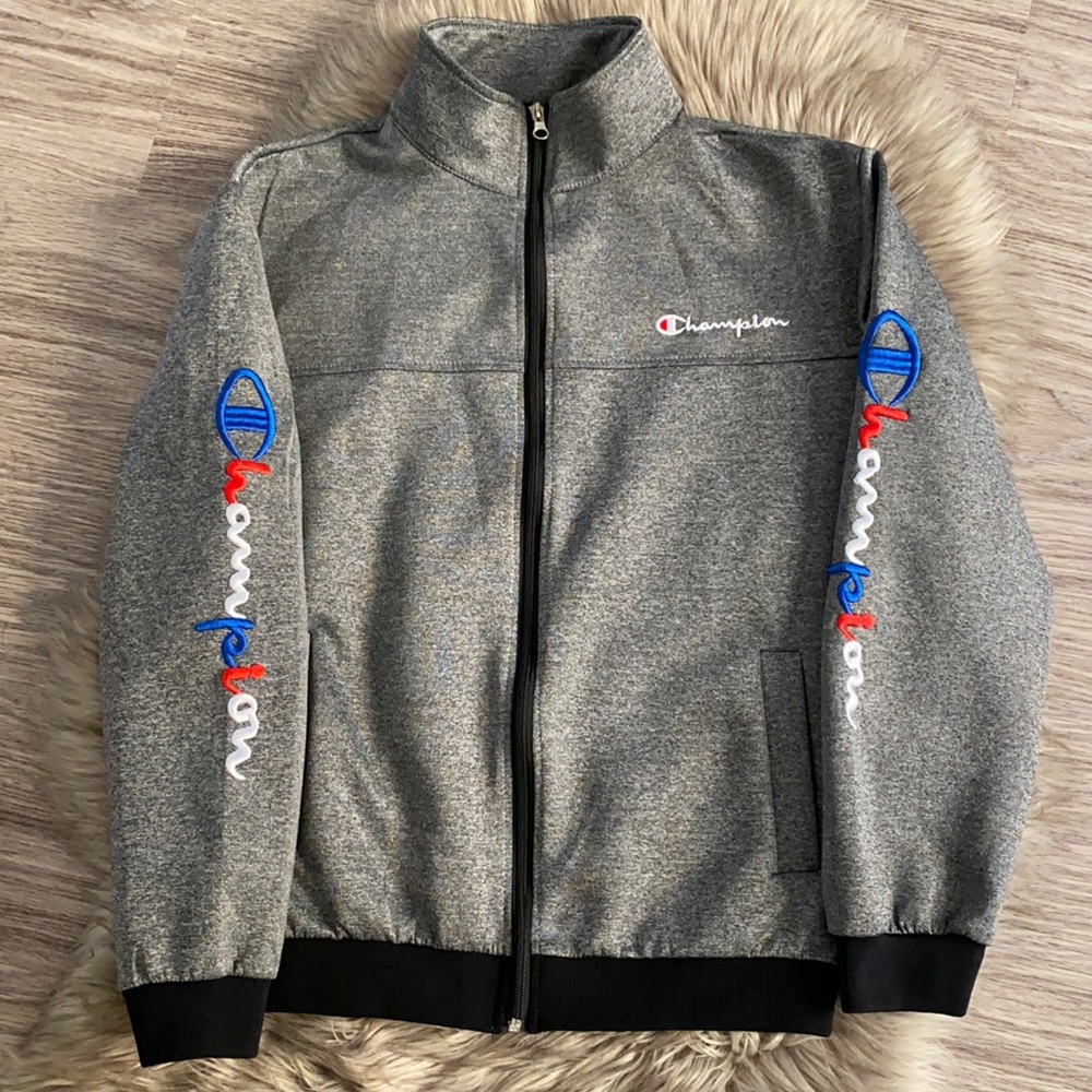 Champion Full Zip Light Sweater with Logo